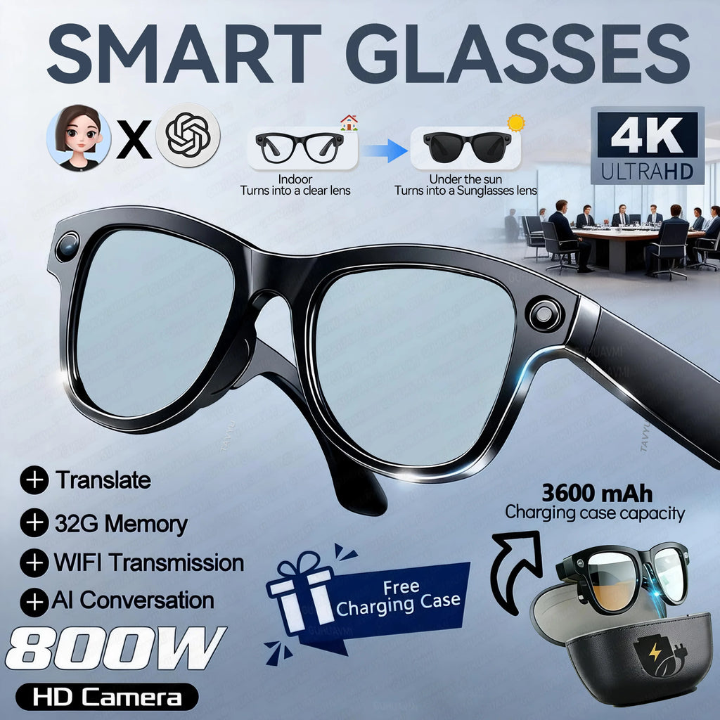 GUHUAVMI M02 AI Smart Glasses – Dual Lens, Bluetooth, AR & Voice Assistant