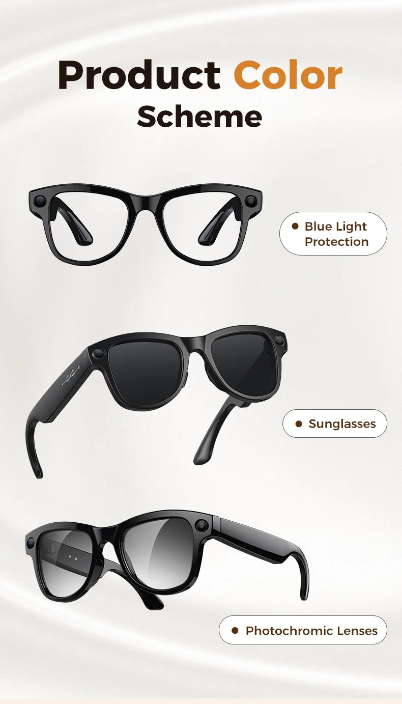 GUHUAVMI M02 AI Smart Glasses – Dual Lens, Bluetooth, AR & Voice Assistant