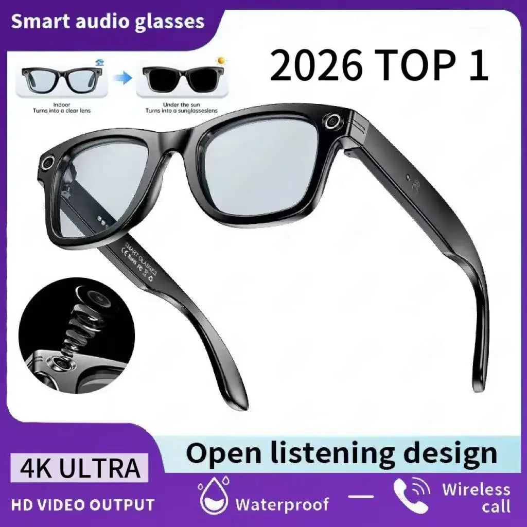 All-in-One Smart Glasses: Camera, Music, AI & Translation
