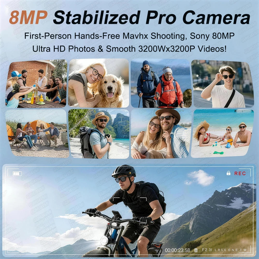 GUHUAVMI M02 AI Smart Glasses – Dual Lens, Bluetooth, AR & Voice Assistant