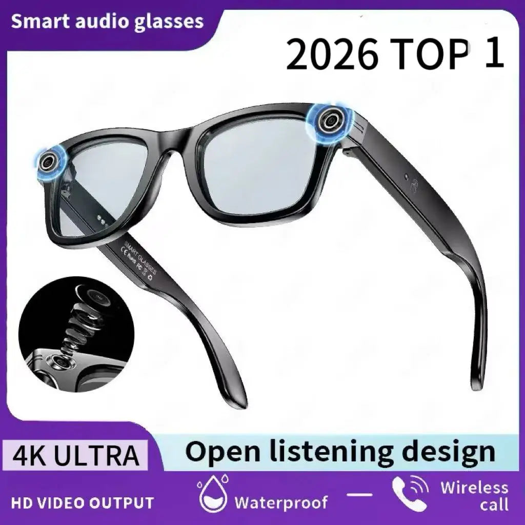 All-in-One Smart Glasses: Camera, Music, AI & Translation