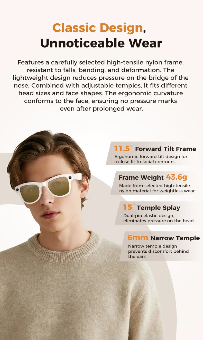 GUHUAVMI M02 AI Smart Glasses – Dual Lens, Bluetooth, AR & Voice Assistant