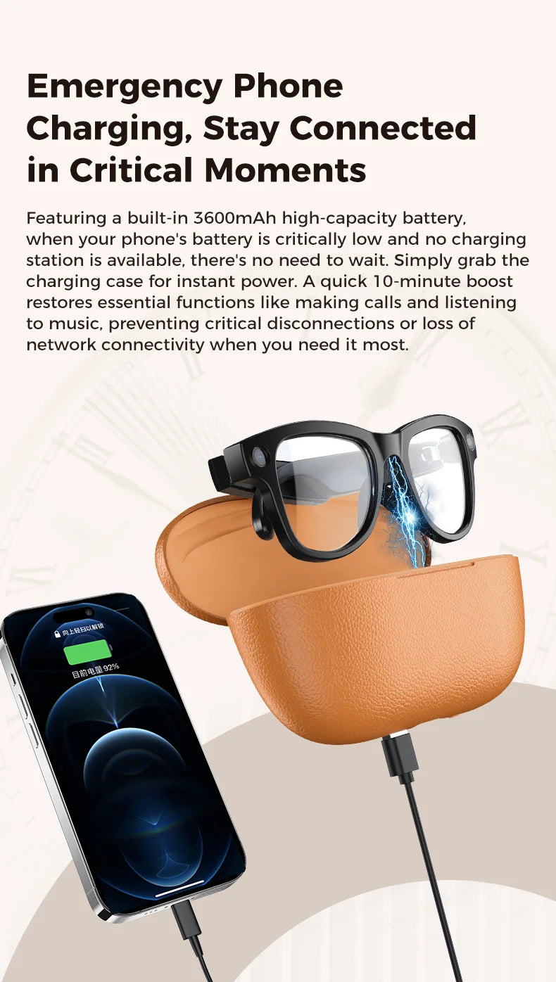 GUHUAVMI M02 AI Smart Glasses – Dual Lens, Bluetooth, AR & Voice Assistant