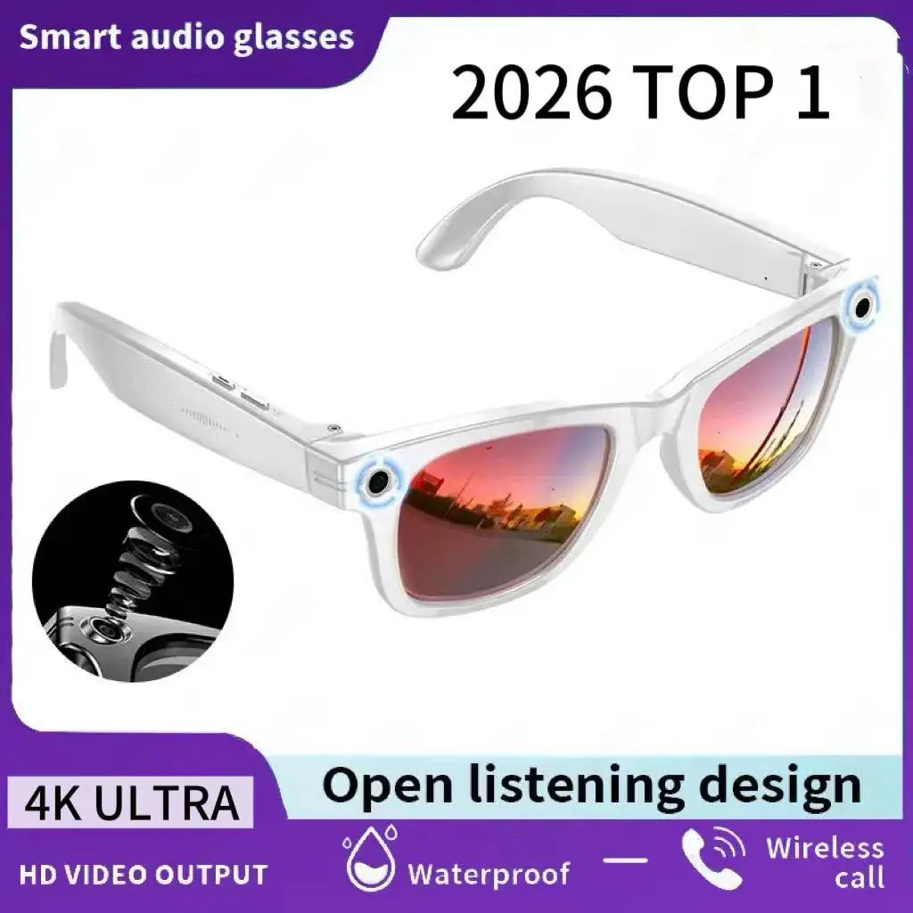 All-in-One Smart Glasses: Camera, Music, AI & Translation