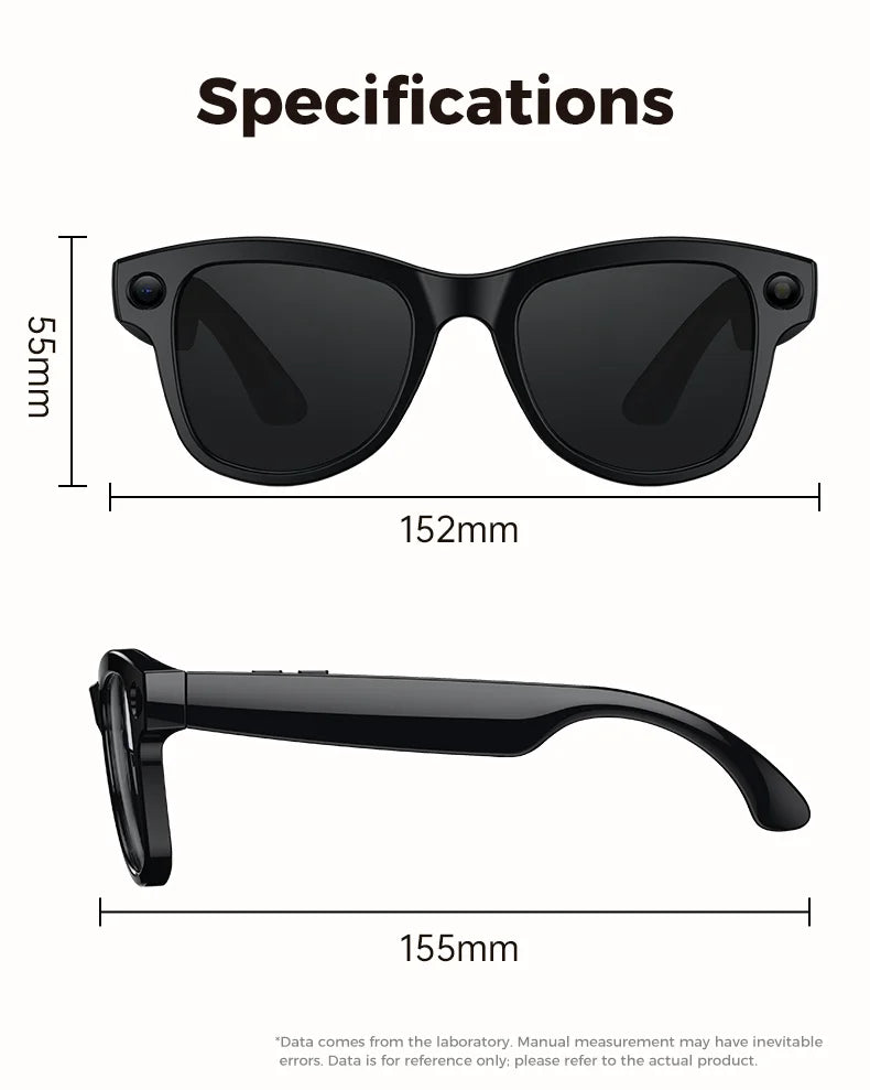 GUHUAVMI M02 AI Smart Glasses – Dual Lens, Bluetooth, AR & Voice Assistant